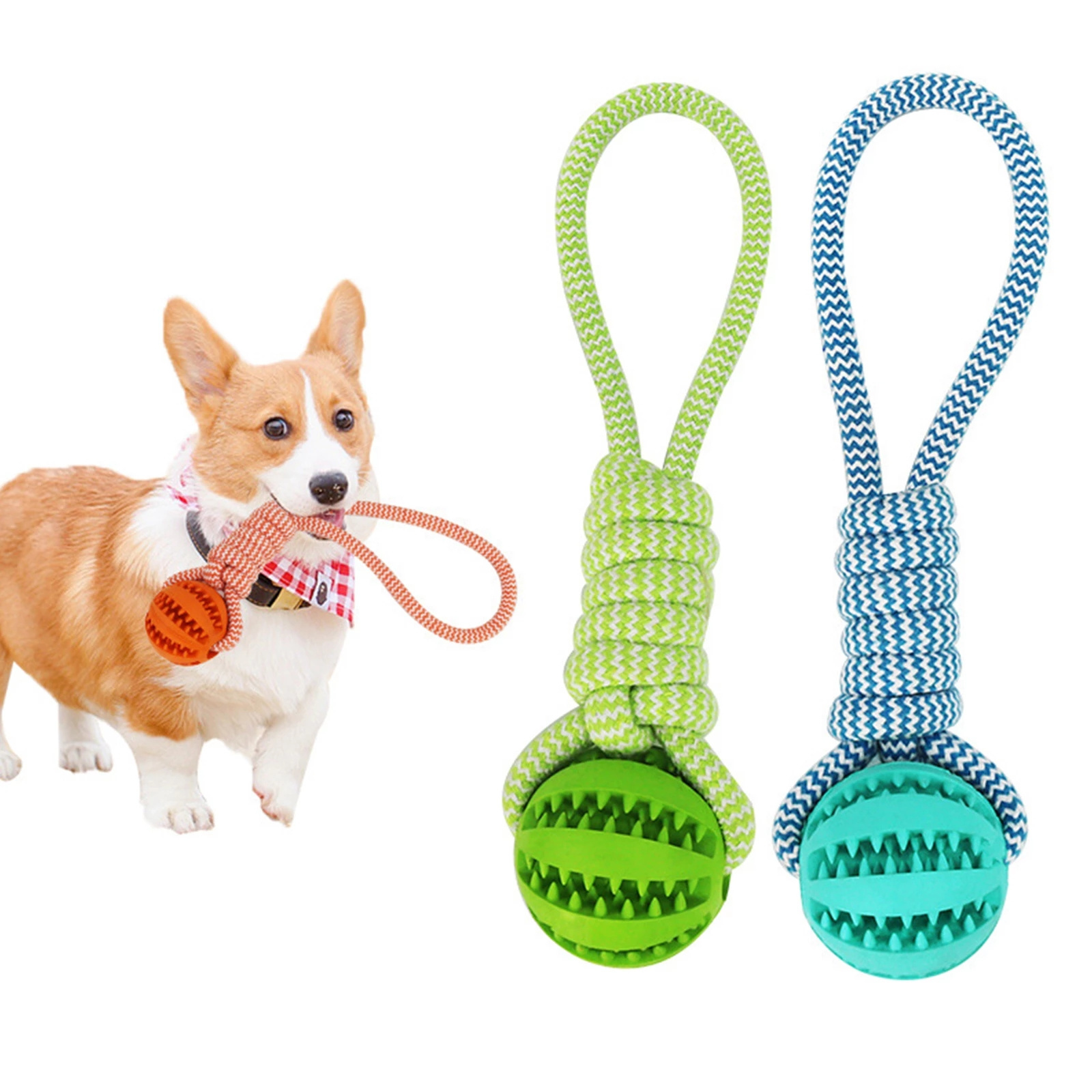 Teeth Dental Care Outdoor Training Playing Interactive Rope Ball Pet Cotton Rope Ball Dog Chew Toys For Large Small Dog Cat