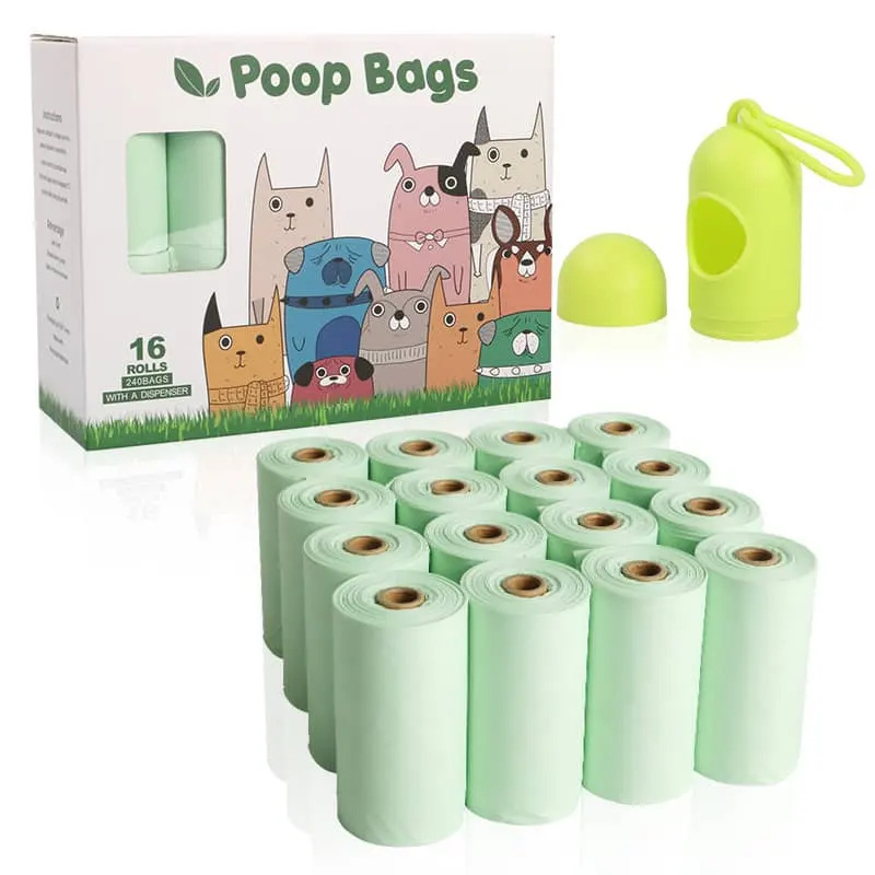 Qbellpet Factory Low Price Para Caca De Perro Eco Friendly Dog Poo Bags Scented Compostable Biodegradable Pet Waste Dog Poop