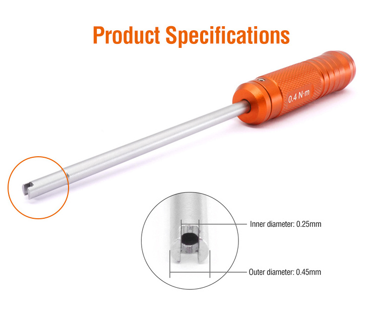 Non-slip aluminum alloy screwdriver car tire repair hand tool 0.4Nm Car valve core regulation fixed torque wrench durable