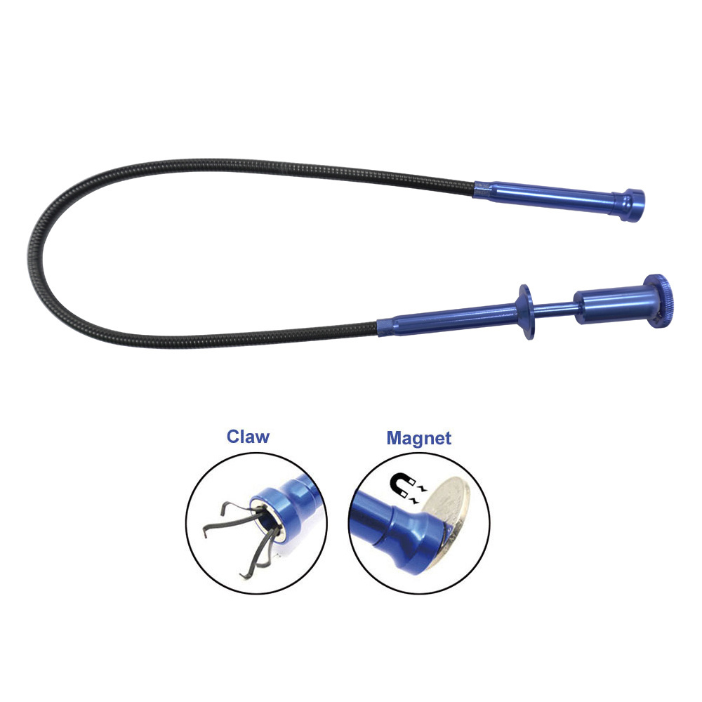 Extendable Magnetic Pick Up Tools and Flexible Grabber Claw Retrieving Telescoping Magnet Pickup Tools