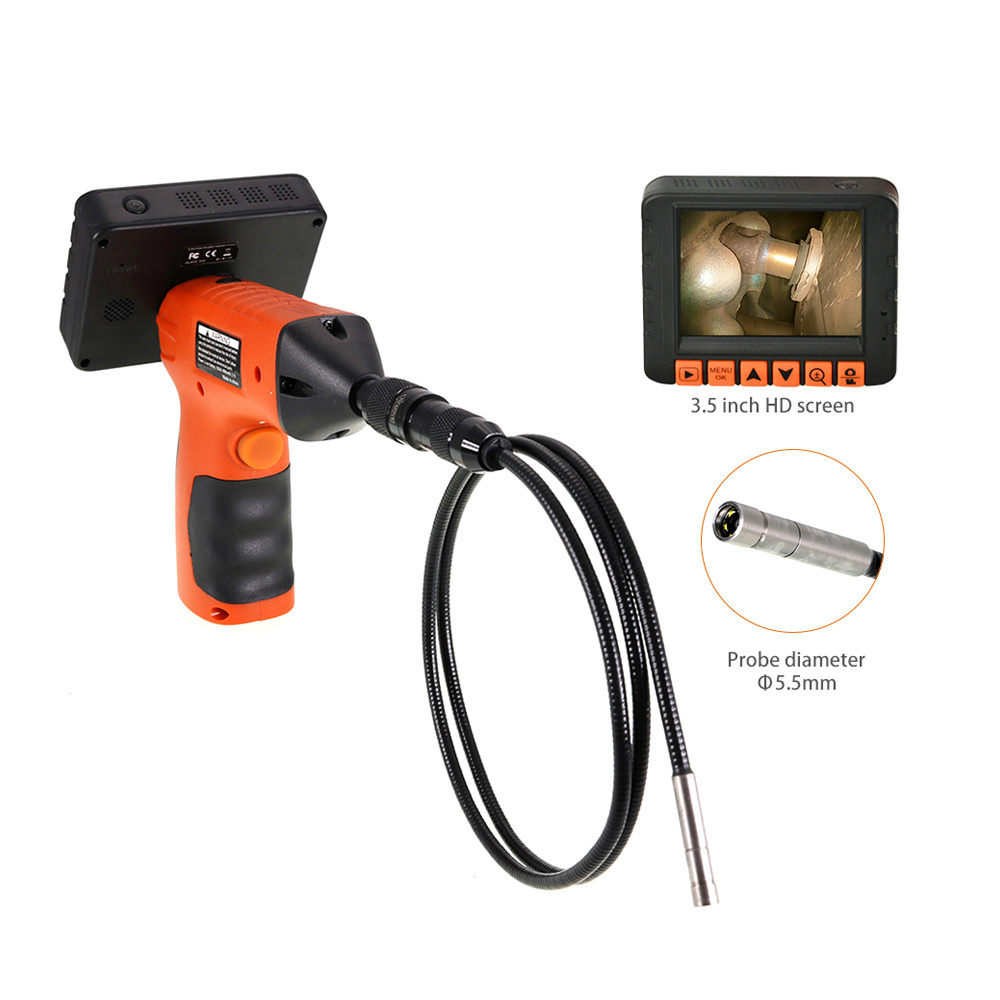 Industrial pipe camera with detachable screen video borehole snake camera electric inspection tools car engine check borescope