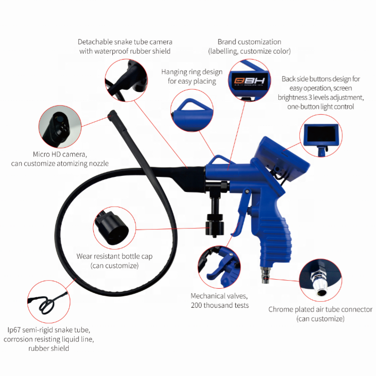 Affordable Car accessories 2023 AV7821 Visual Cleaning Gun and Car Wash System for Efficient Car and Air Conditioner Maintenance