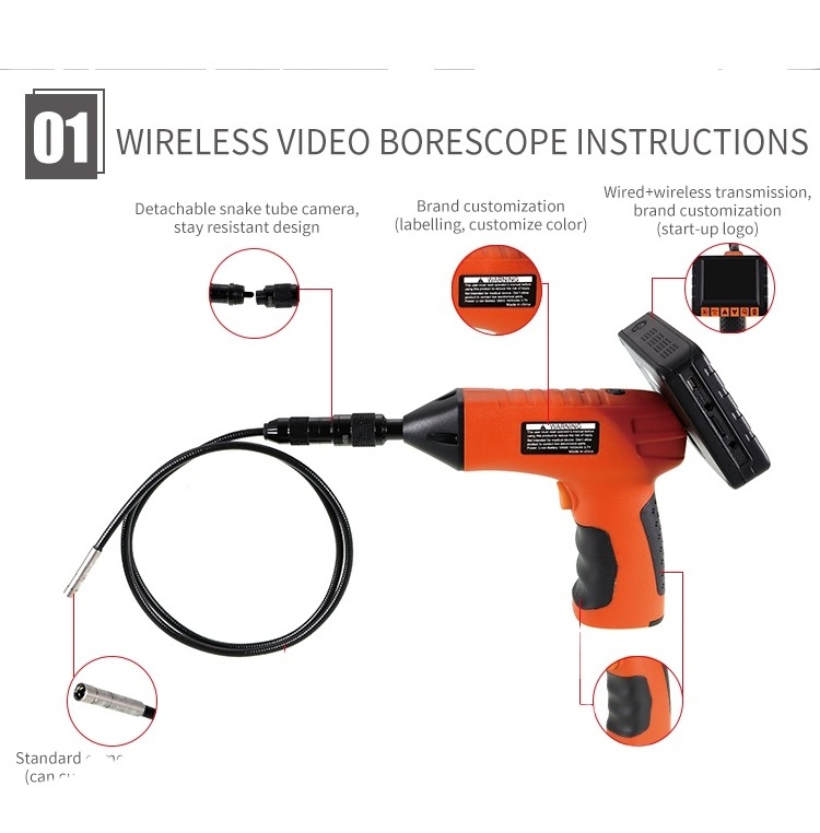 1080P Wireless Borescope Inspection Camera with 6 LED Light Automotive Tool Underwater Pipeline Car Engine Engine Analyzer Type