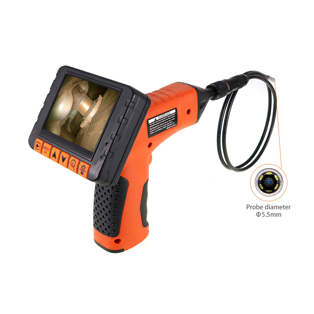 Industrial pipe camera with detachable screen video borehole snake camera electric inspection tools car engine check borescope