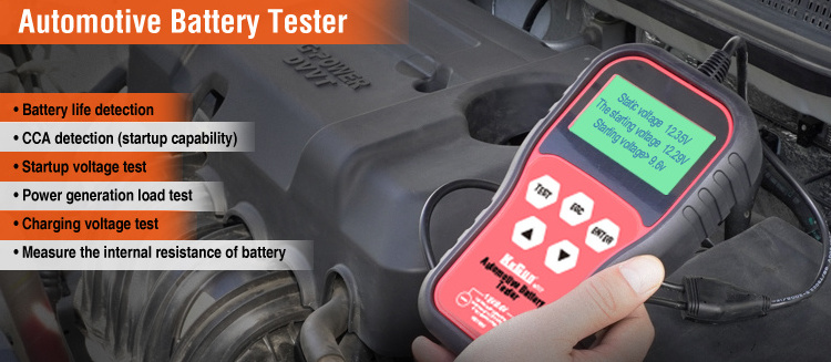 Smart battery analyzer car battery tester portable factory price calculation high-accurate auto electric tester with printer