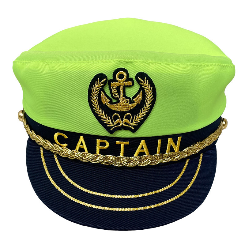 wholesale captains hats custom embroidery fashion captain sailor white hats yacht caps For Promotion Sailor captain hats