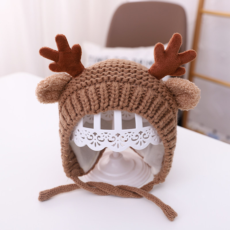 Winter Baby Christmas Deer Beanie Caps Christmas Gifts for Kids