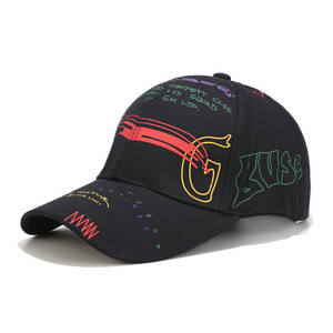 2022 New Fashion Personality Graffiti Print LOGO Cotton Baseball Cap Women's Sun Hat Street Hip-hop Trucker Hat Cap