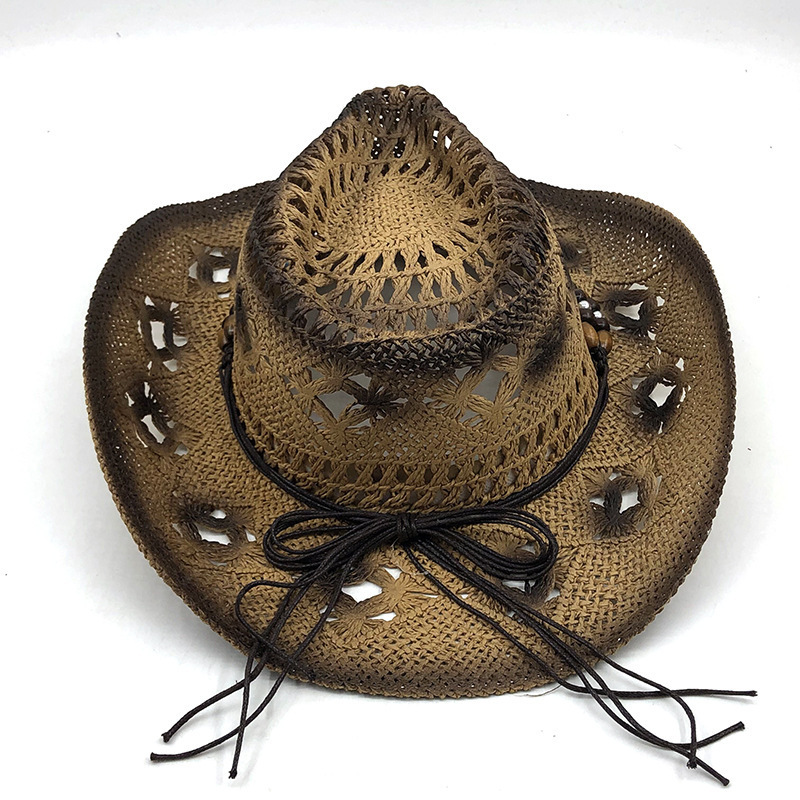 Men & Women's Woven Straw Cowboy Cowgirl Straw Hat Cowboy Hats for Women Cowboy Hat Shapeable Brim Beach Cowgirl