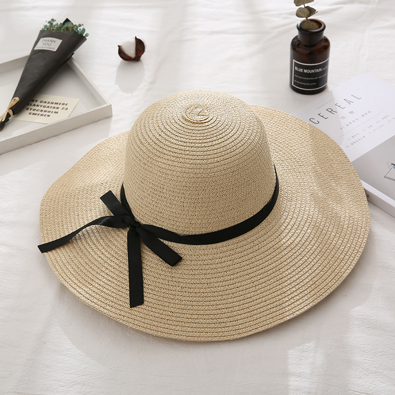 Wholesale New Design Natural Summer Floppy Straw Hats Beach Straw Hat for Women