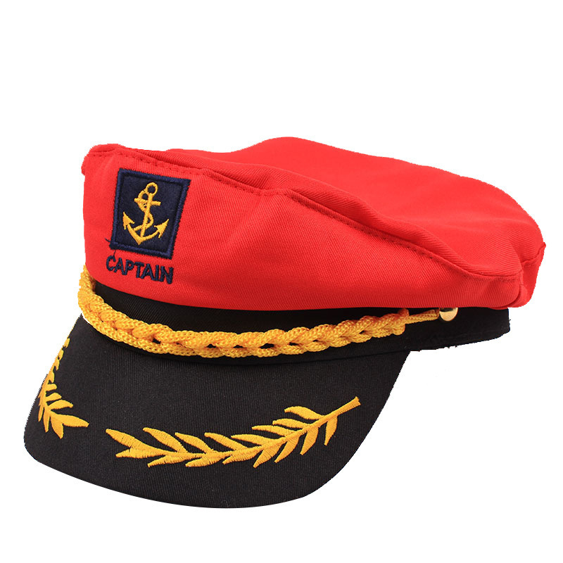 Fashion High Quality Thick White Yacht Hat Wholesale Sailor Elastic Custom Captain Hat