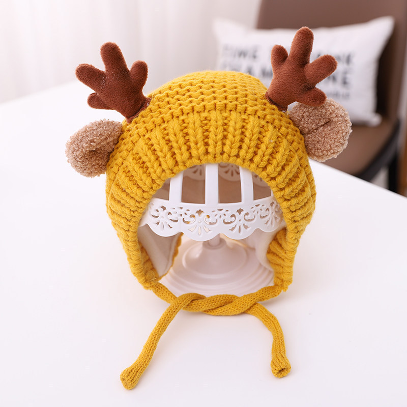 Winter Baby Christmas Deer Beanie Caps Christmas Gifts for Kids