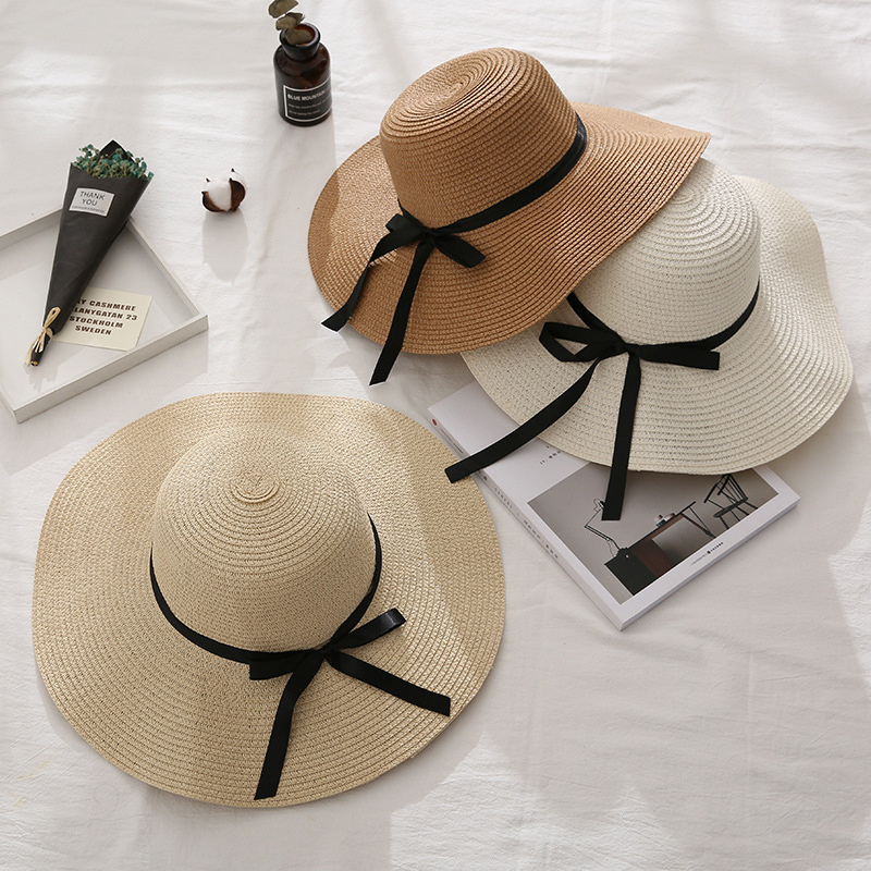 Wholesale New Design Natural Summer Floppy Straw Hats Beach Straw Hat for Women