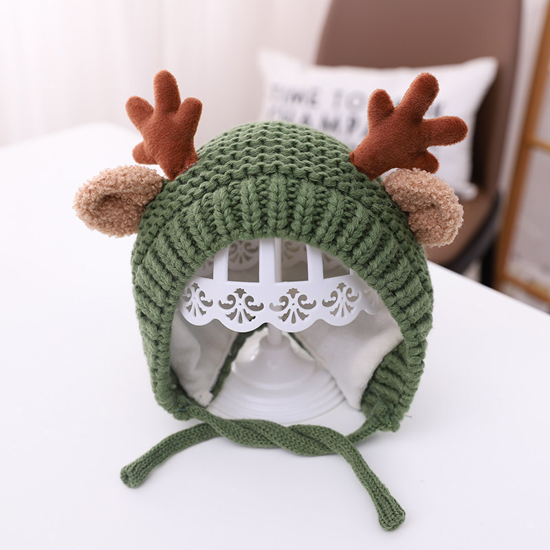 Winter Baby Christmas Deer Beanie Caps Christmas Gifts for Kids