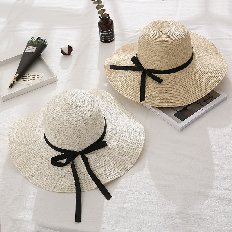 Wholesale New Design Natural Summer Floppy Straw Hats Beach Straw Hat for Women