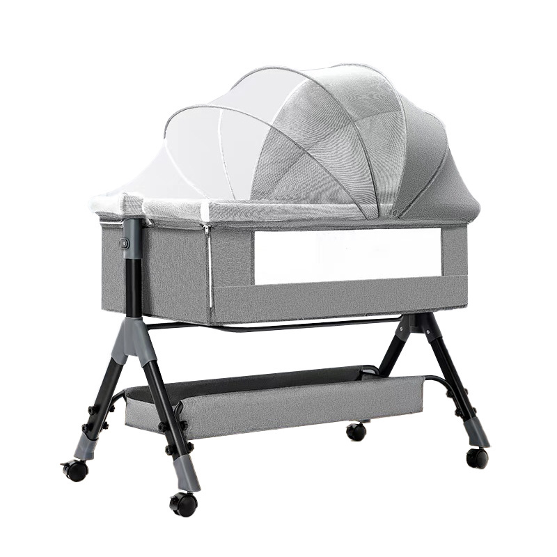 High quality hot selling baby bed Portable baby crib with adjustable height with mosquito net baby cot