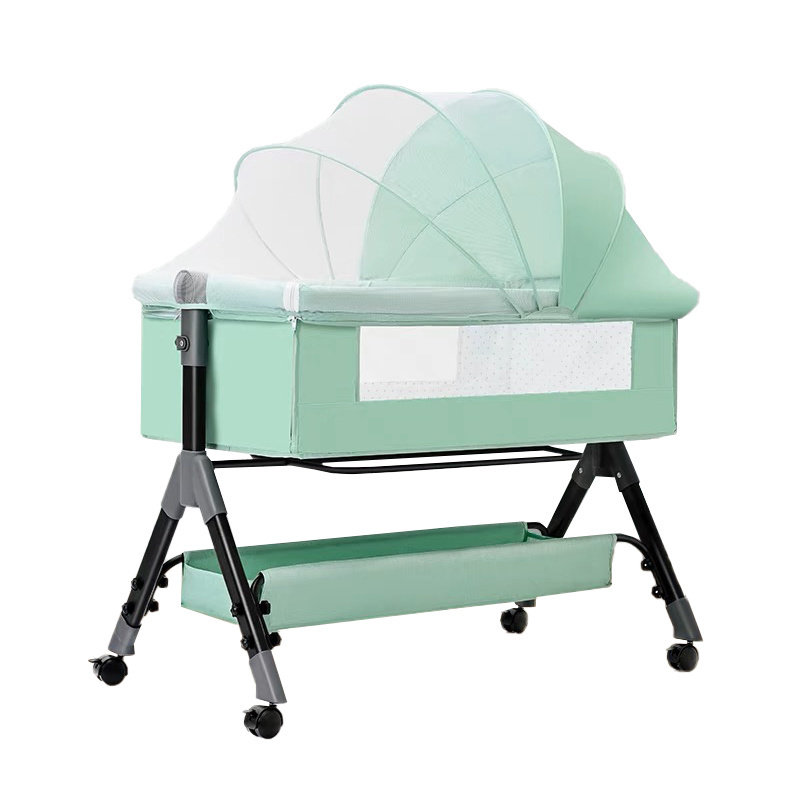 High quality hot selling baby bed Portable baby crib with adjustable height with mosquito net baby cot