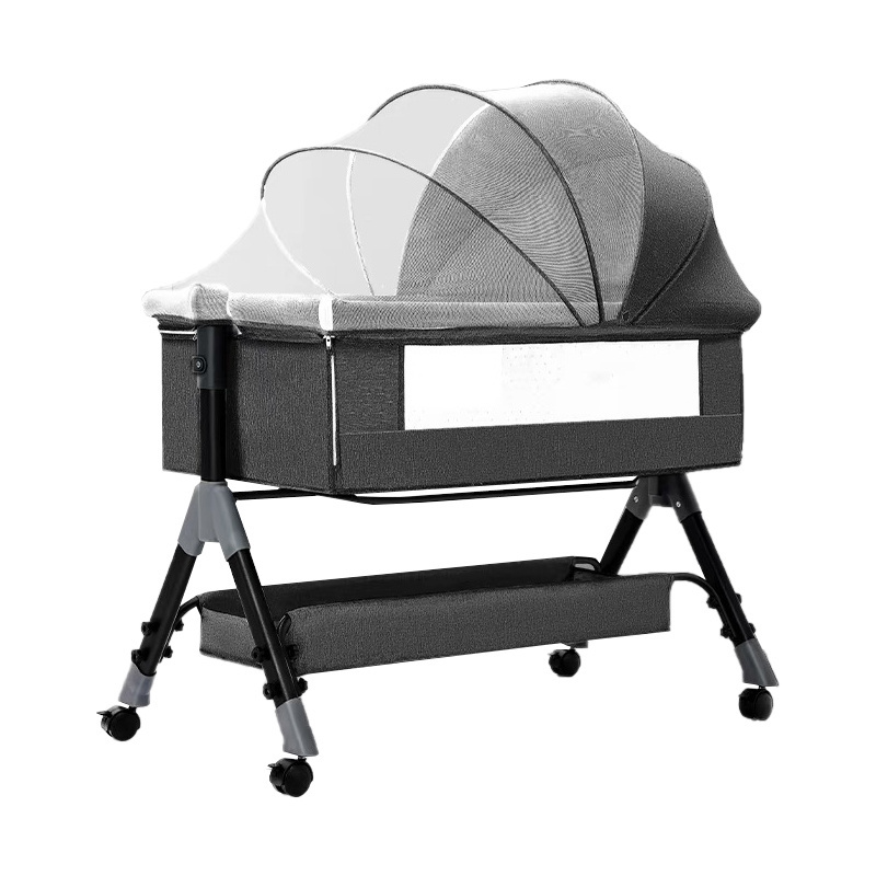 High quality hot selling baby bed Portable baby crib with adjustable height with mosquito net baby cot