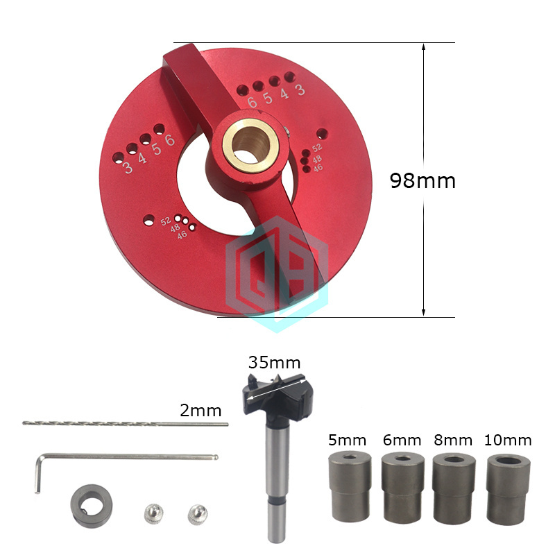 Household Furniture Cabinet Connection Woodworking Tools Dowel Jig Vertical Hole Puncher Locator 35mm Hinge Drilling Guide Jig