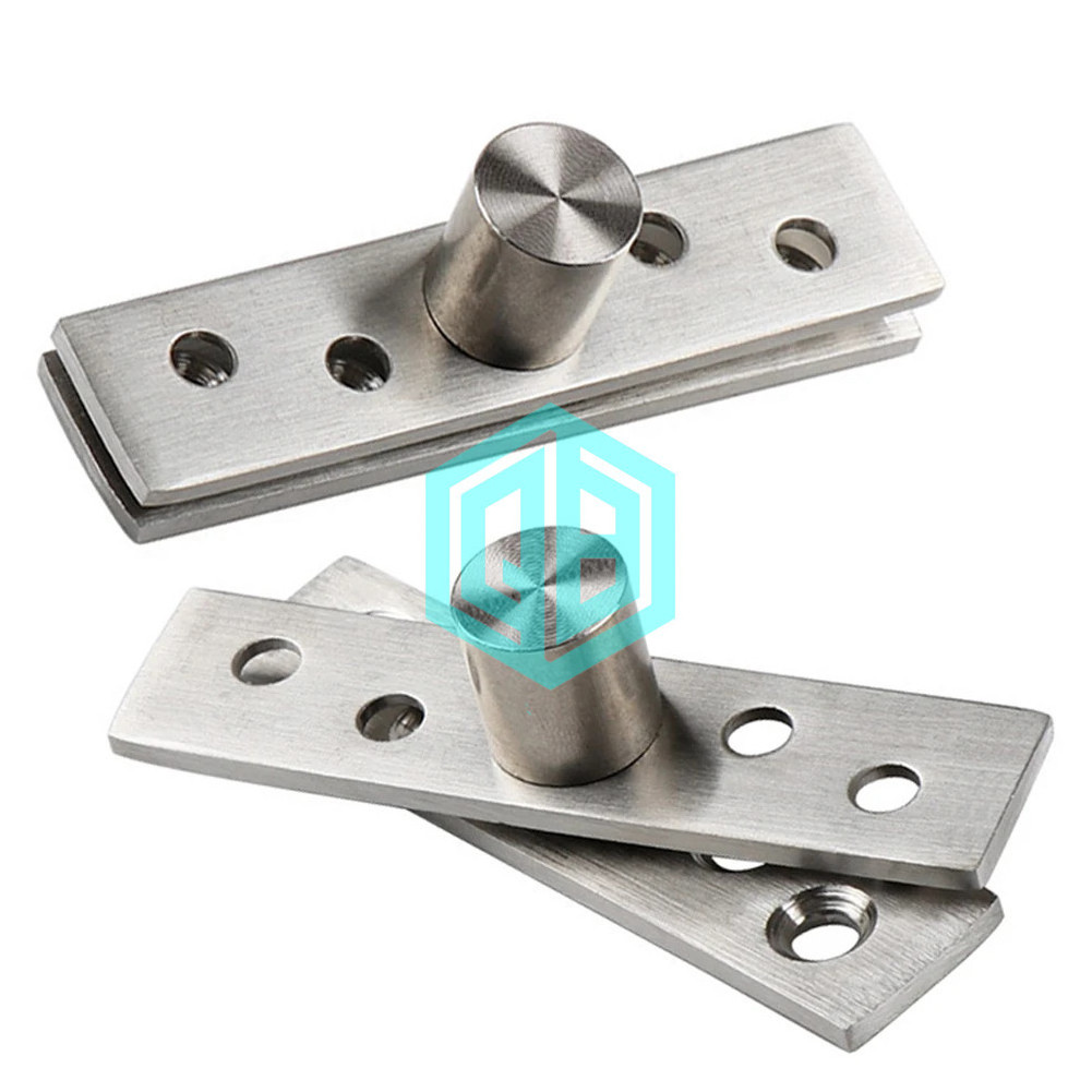 Stainless Steel Rotating Door Hinge, 360 Degree Rotation Axis Up and Down Locating Shaft Hidden Pivot Supplies Cabinet Hardware