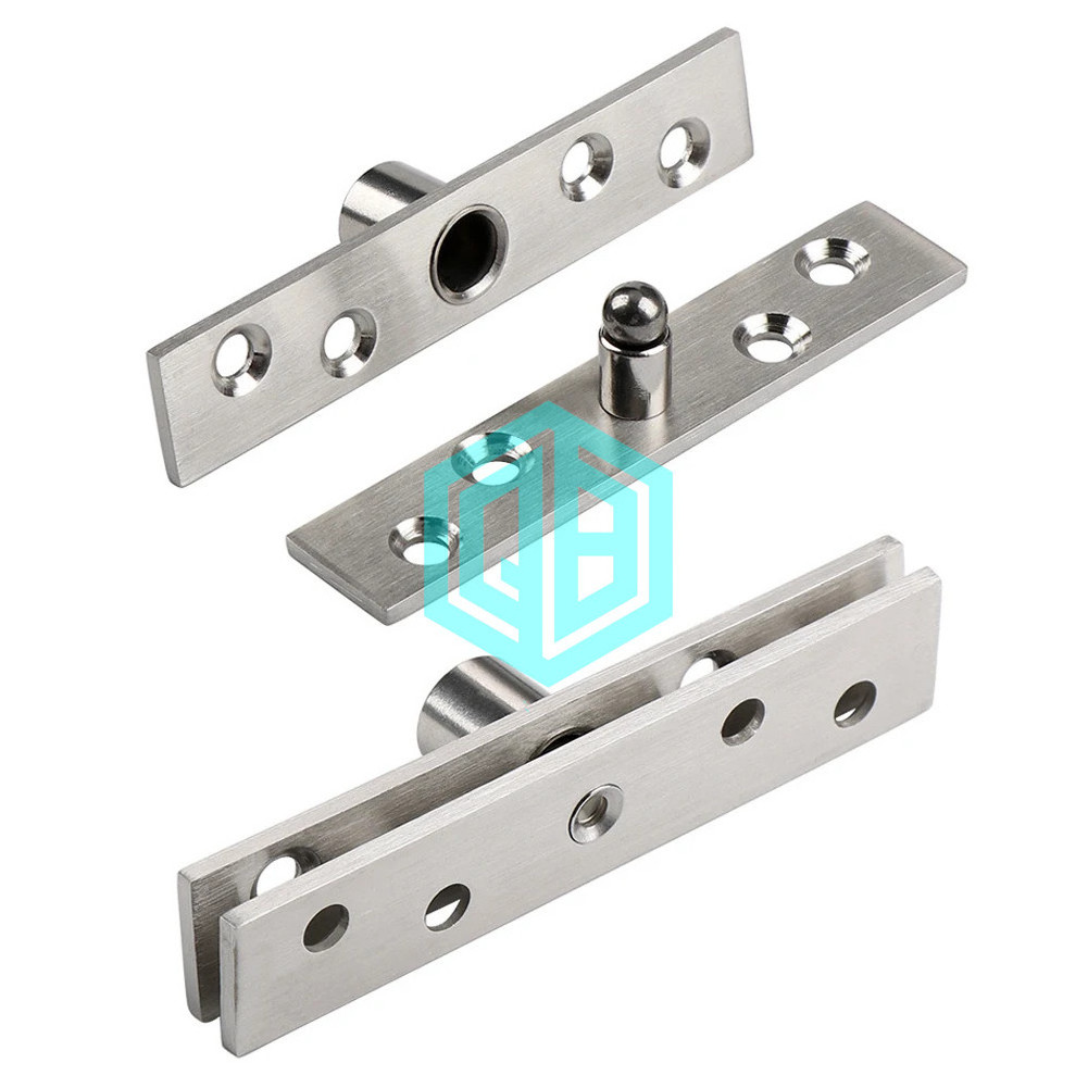 Stainless Steel Rotating Door Hinge, 360 Degree Rotation Axis Up and Down Locating Shaft Hidden Pivot Supplies Cabinet Hardware