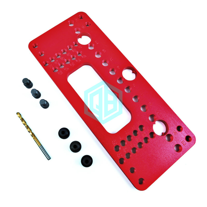 Hole Handle Pitch Punch Locator  Woodworking Aluminum Alloy Pocket Jig Set Wardrobe Door Cabinet Positioner Drill Guide Sleeve