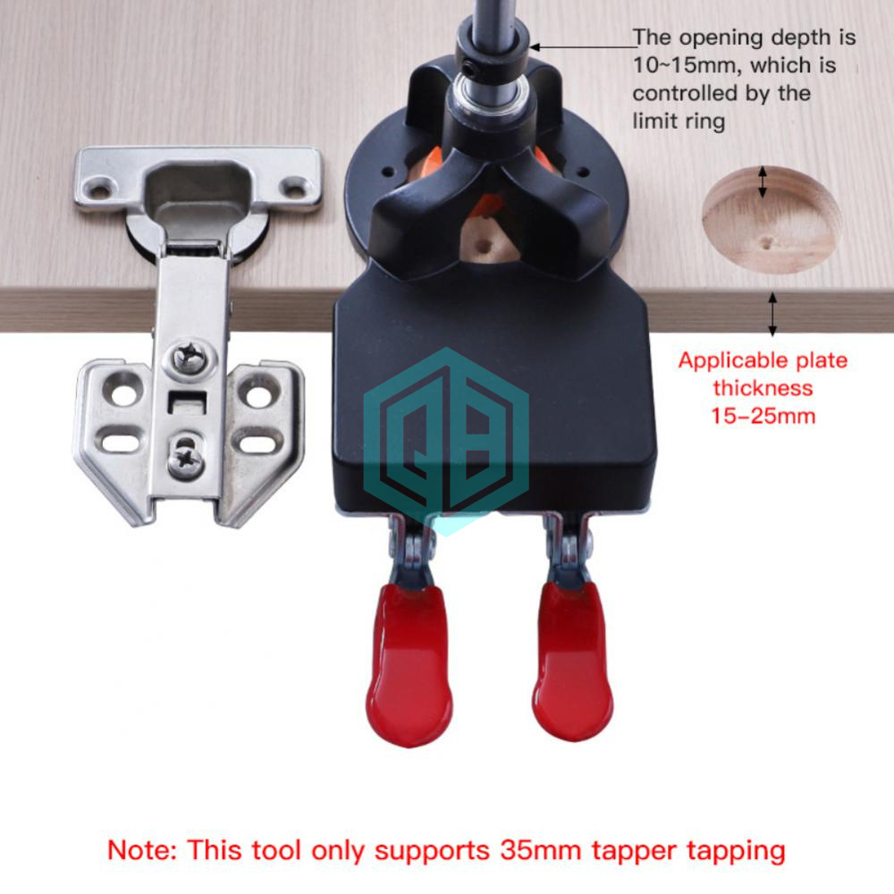 35mm Hinge Boring Jig Aluminum Hole Opener Template Woodworking Hole Puncher Drilling Guide Locator Cabinet Door Hinges Jig