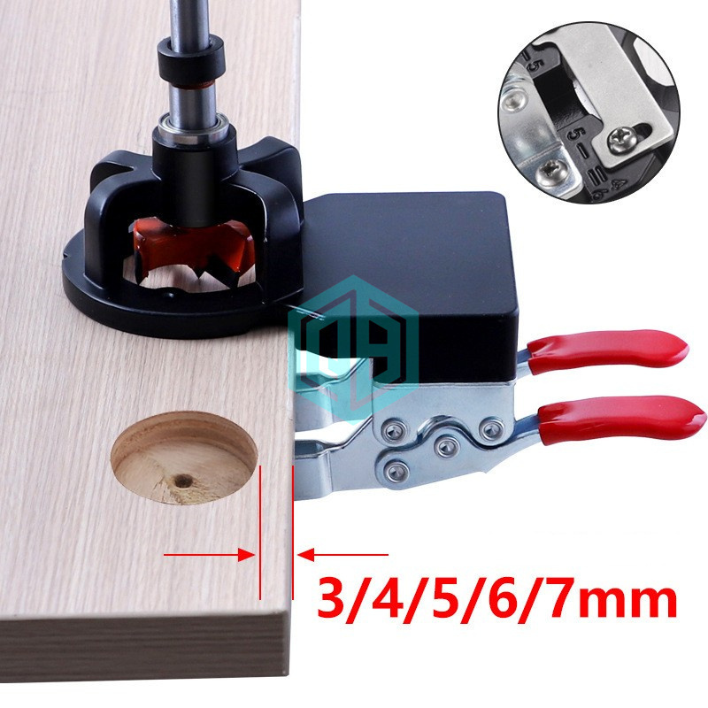 35mm Hinge Boring Jig Aluminum Hole Opener Template Woodworking Hole Puncher Drilling Guide Locator Cabinet Door Hinges Jig