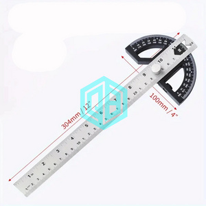 T-Type Woodworking Angle Ruler Protractor 8/12 inch Adjustable Angle Plate Thickness Woodworking Edge Measurement Scribing Tools