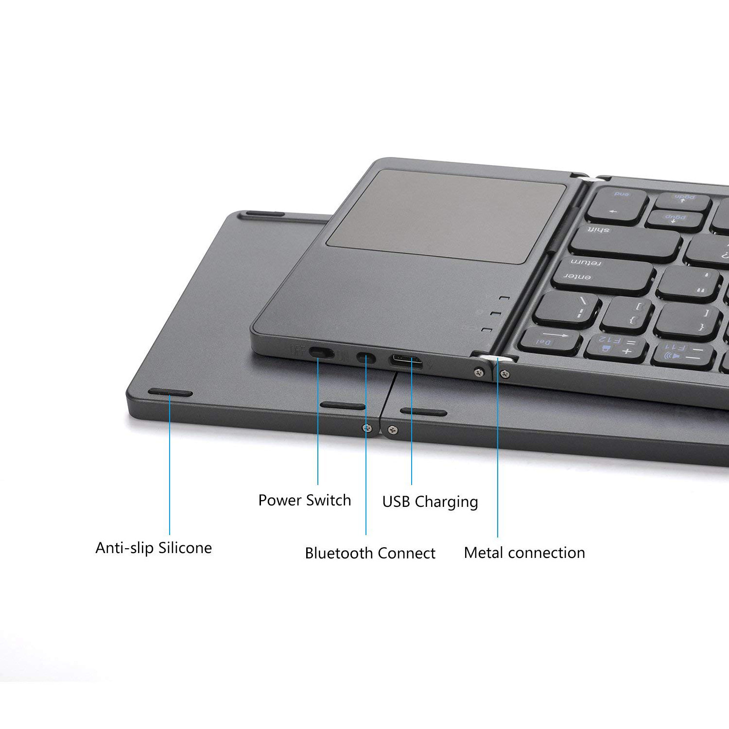 Original Factory Foldable Slim Portable Mini wireless Wireless Keyboard With Mouse Touchpad Tv Box