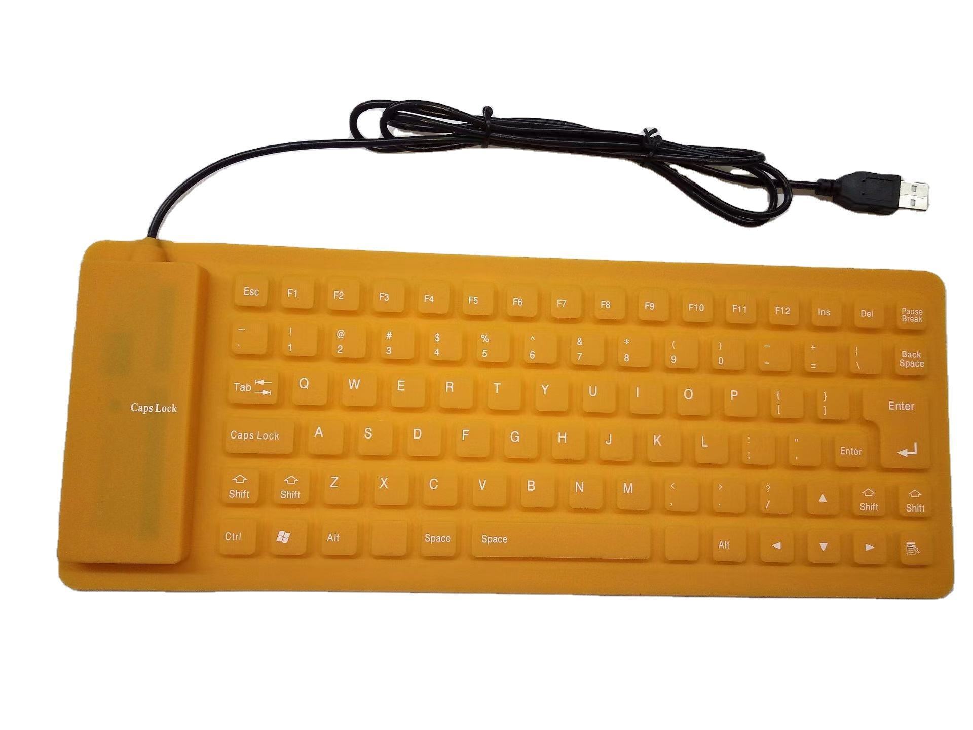 85 Keys/ Waterproof and Dustproof Soft Keyboard Foldable USB Silicone Keyboard