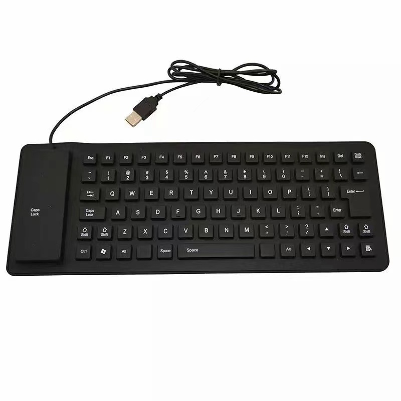 85 Keys/ Waterproof and Dustproof Soft Keyboard Foldable USB Silicone Keyboard