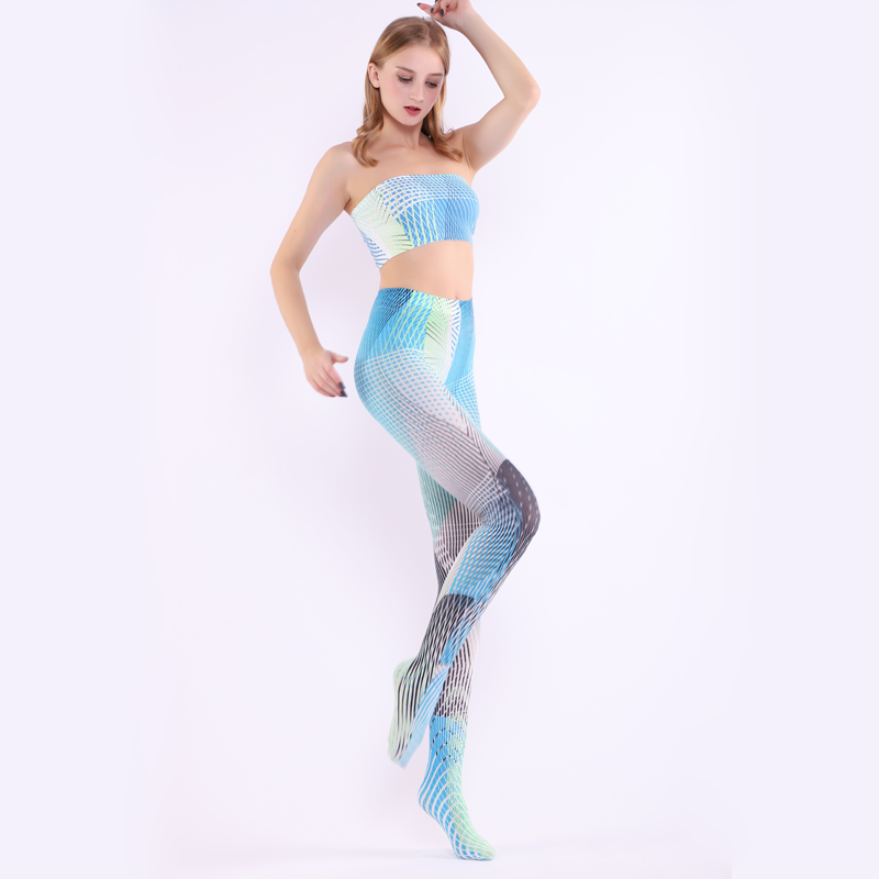 digital printing fashion  design  tights women tube seamless pantyhose