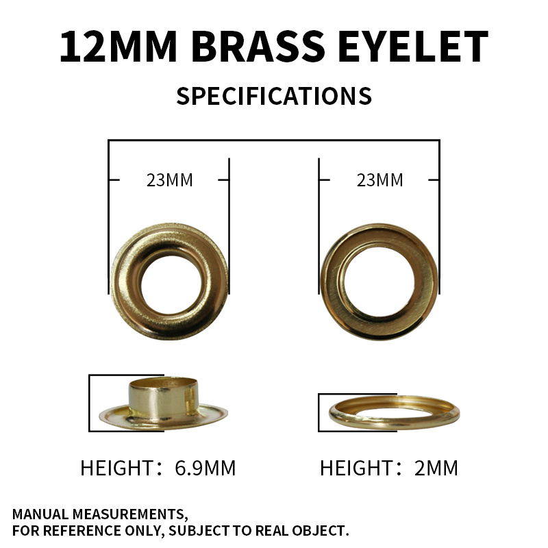 custom color metal eyelet grommet for tarpaulin iron/brass/aluminum/stainless steel eyelet