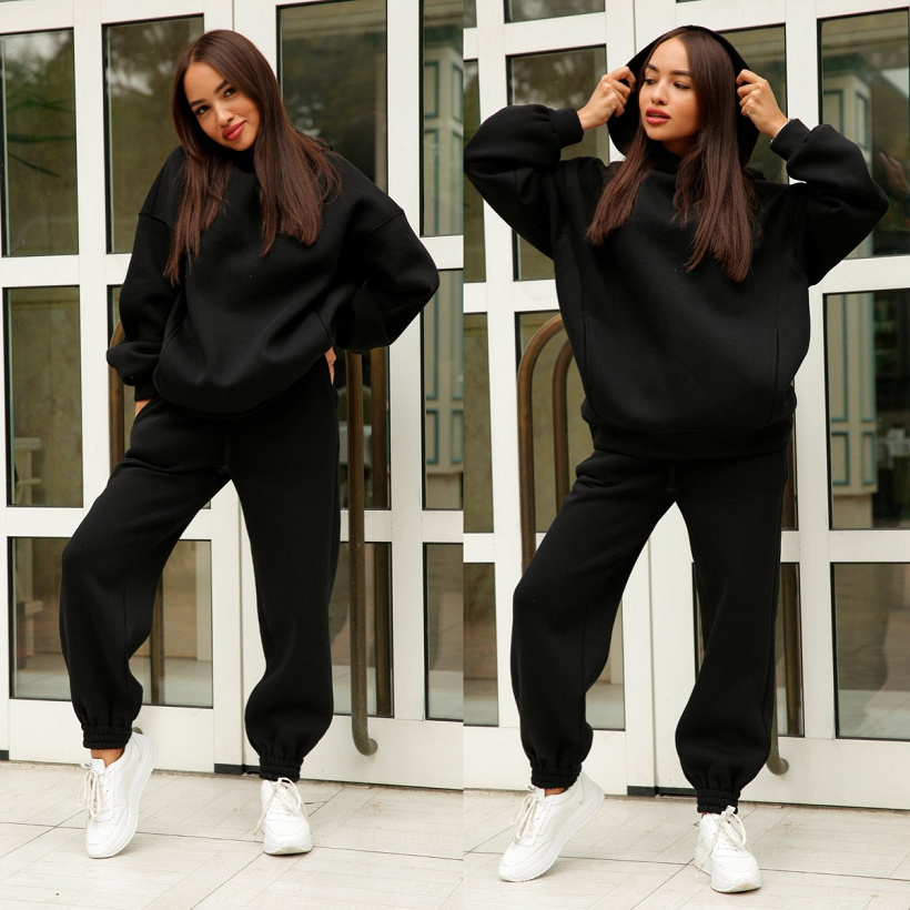 Jogging Femme Plus Size Tracksuits Style Hoodie Tech Fleece Tracksuit 2 Piece Set Jogger Sweat Suits Pink for Woman Adults