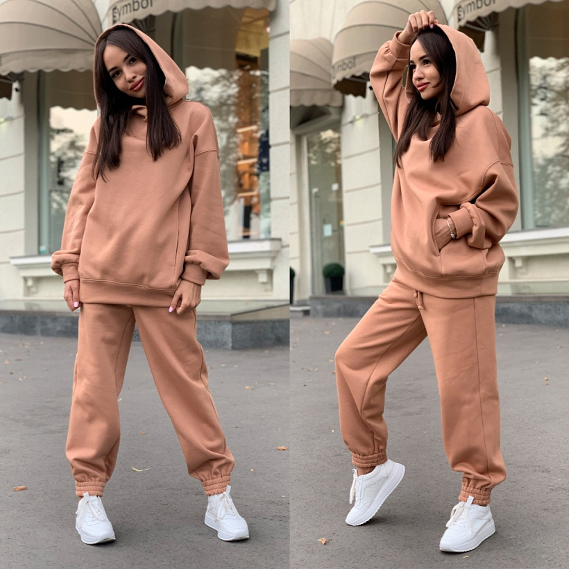 Jogging Femme Plus Size Tracksuits Style Hoodie Tech Fleece Tracksuit 2 Piece Set Jogger Sweat Suits Pink for Woman Adults