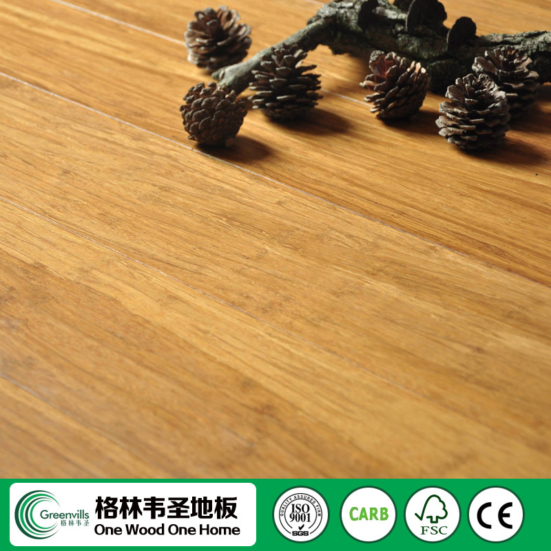 carbonized color bamboo flooring strand woven click system floating wood flooring