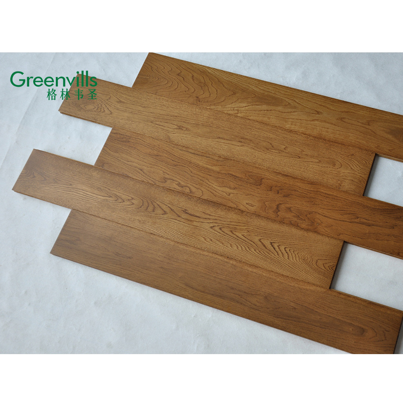 Hardwood oak flooring, natural white oak wood prquet, solid wood 18mm floors for indoor