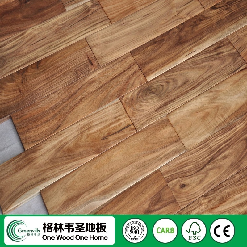 18MM solid acacia flooring hot sale in USA hardwood flooring wholesale price solid wood flooring