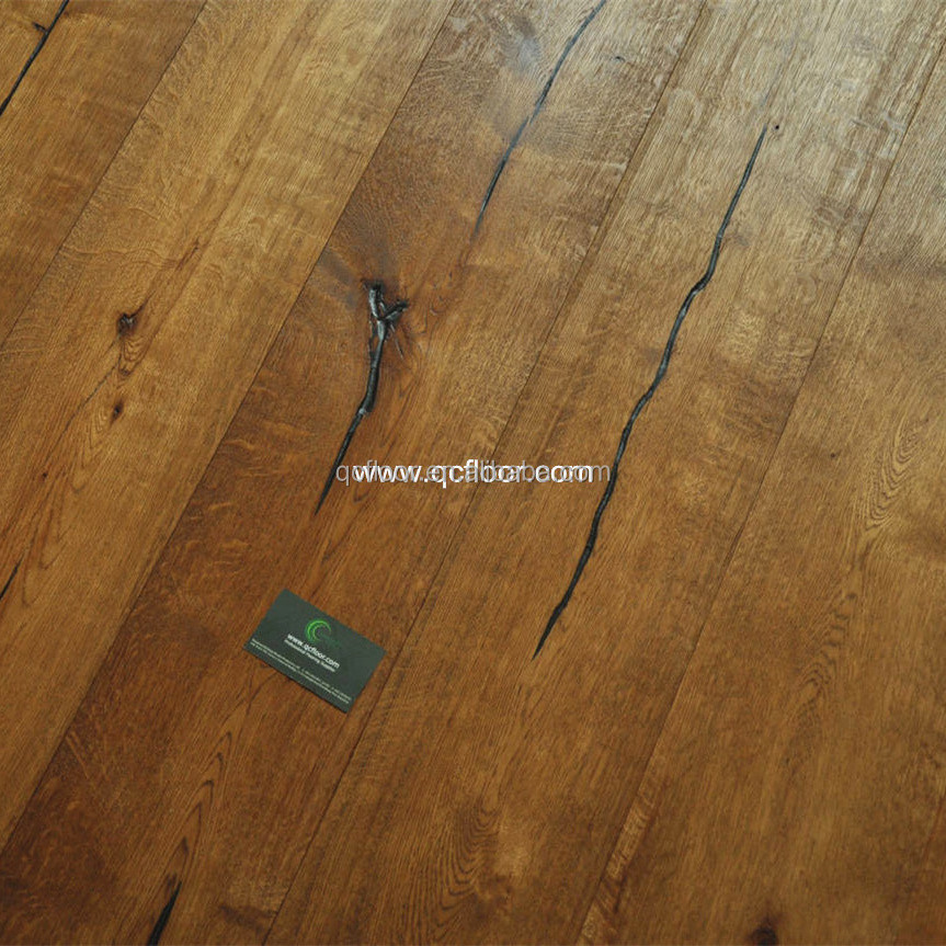 brushed and distressed natural oiled white oak engineered wooden flooring prices