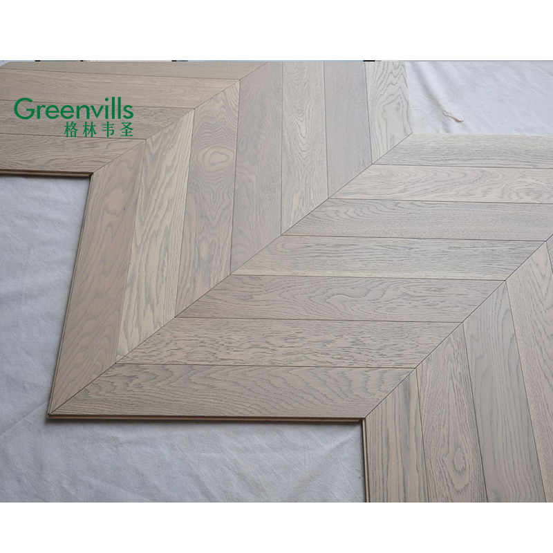 Fishbone wood floor tiles /chevron flooring indoor usage engineered oak parquet wood flooring