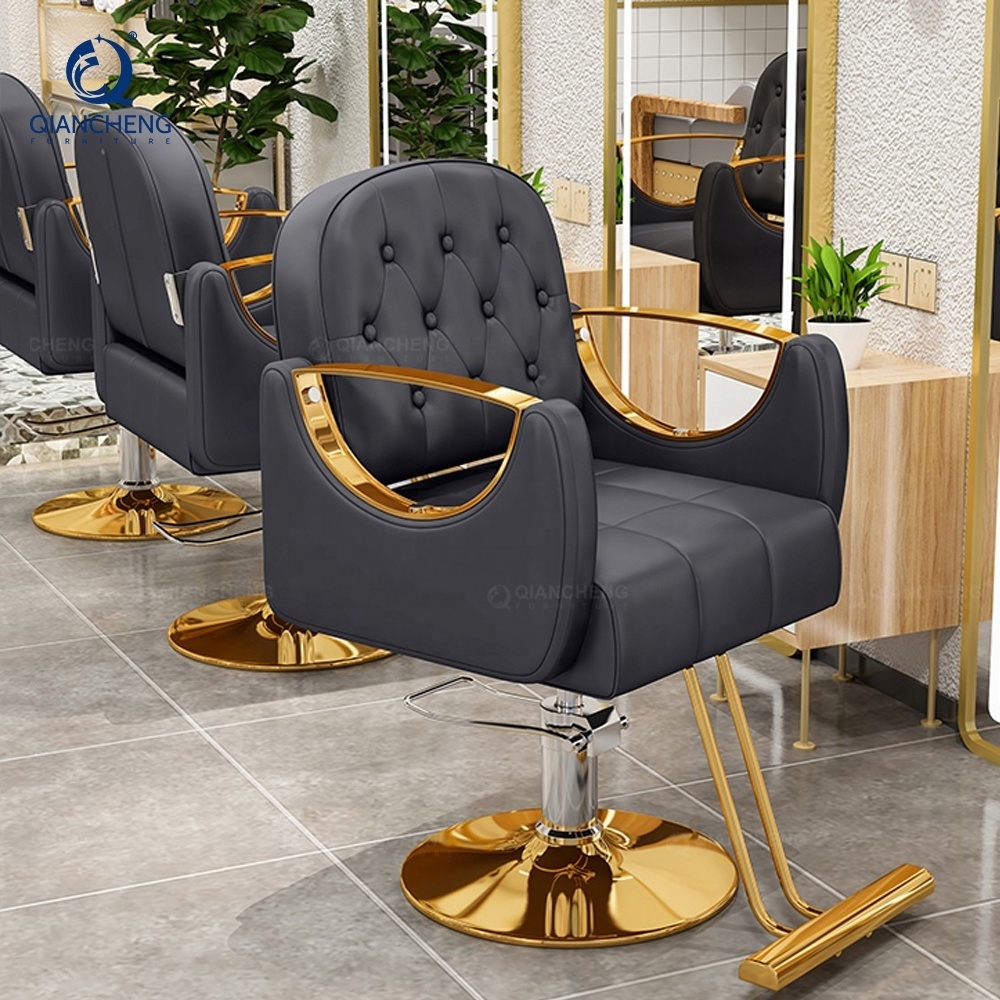 Wholesale new design beauty hair cut salon chair men women hydraulic synthetic leather barber chairs for sale