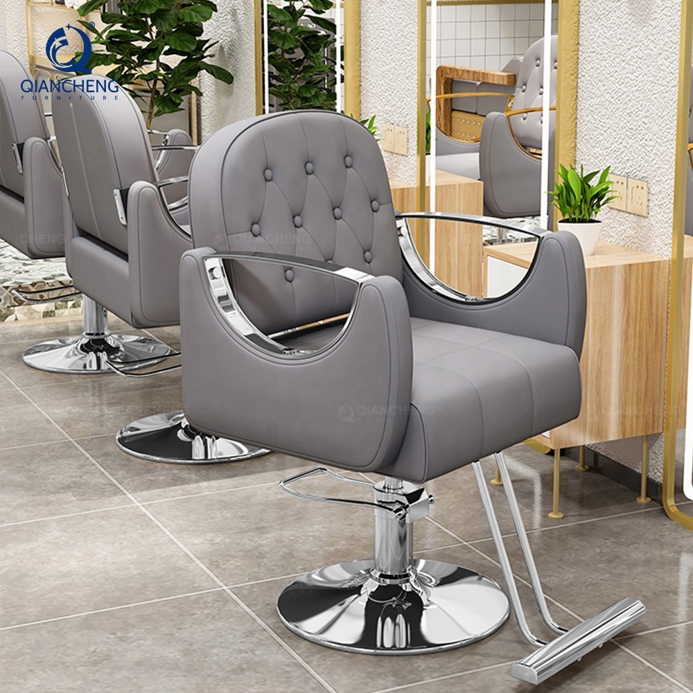 Wholesale new design beauty hair cut salon chair men women hydraulic synthetic leather barber chairs for sale