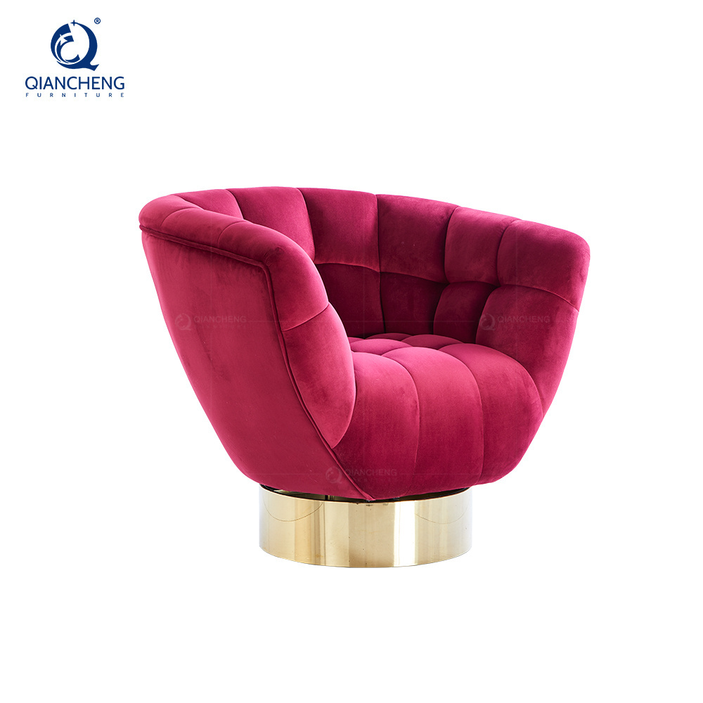 Pink velvet elegant lounge seating fixed floor tufted sofa reclining sofa foot spa manicure pedicure chair for living room