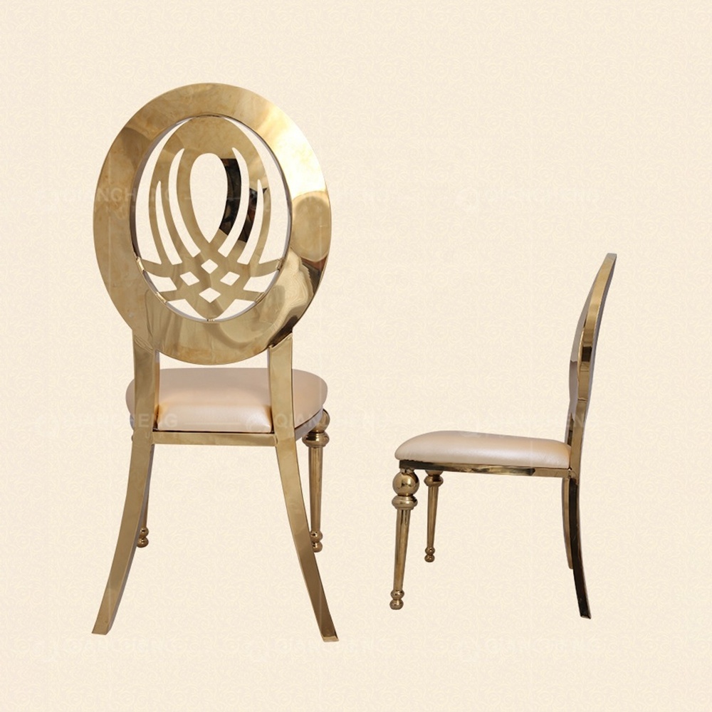 Wedding Decor Inspiration chair New Arrive Unique Back Stainless Steel hotel using Dining Chair