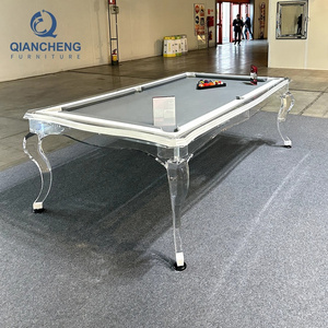 custom furniture Multi-function pool billiard table high quality sliver mirror stainless steel legs commercial billiard table