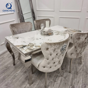 home furniture dining room table designs hotel glass dining table and 6 chairs stainless steel dining table set