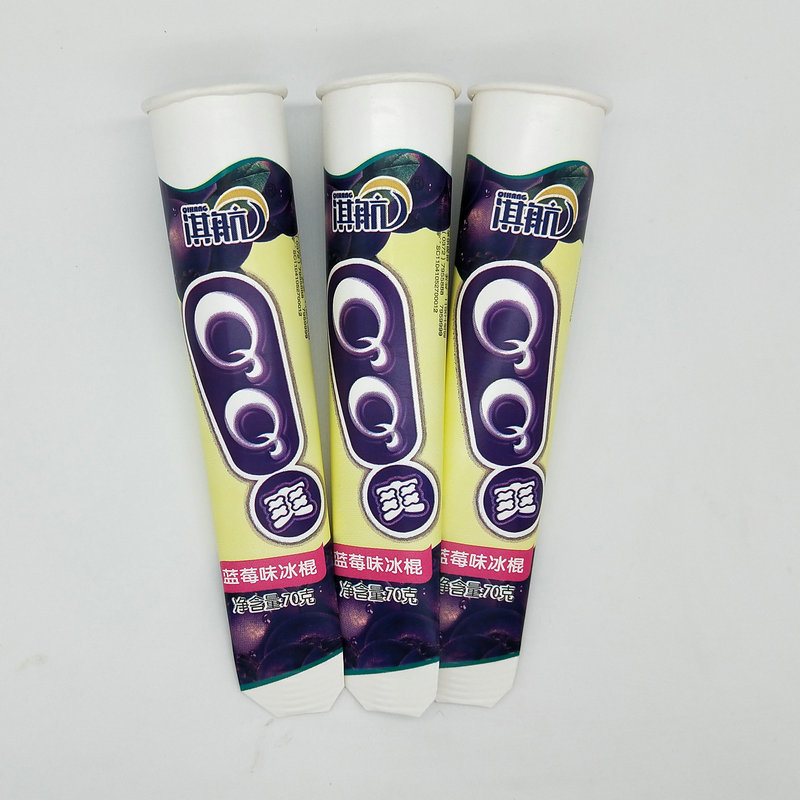 Wholesale Biodegradable Custom 100ml 120ml Aluminum Foil Packaging Ice Cream Popsicle Squeeze Calippo Tube Cone Cup