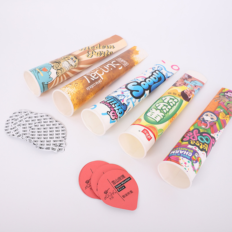 Wholesale Biodegradable Custom 100ml 120ml Aluminum Foil Packaging Ice Cream Popsicle Squeeze Calippo Tube Cone Cup