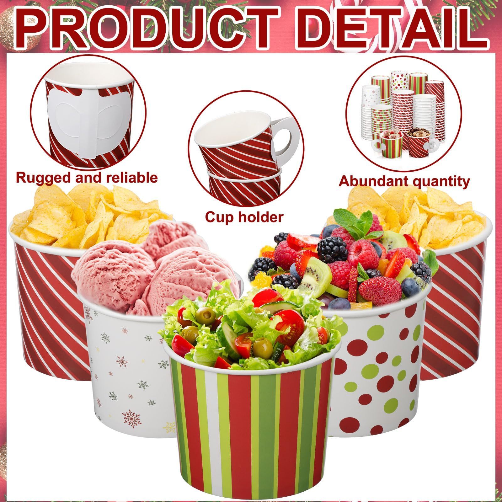 Custom Logo 8 12 16oz Disposable Food Grade Packaging Biodegradable Ice Cream Wrapping Bowl Cup